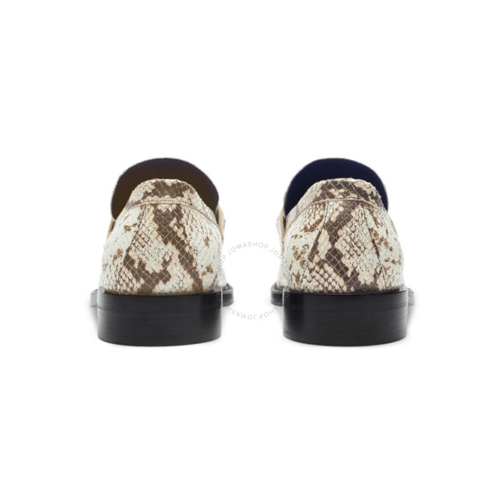 Burberry Barbed Python-Print Loafers - Picture 3 of 3